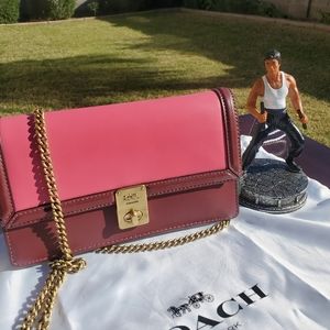 Coach Pink and Burgundy Crossbody Bag